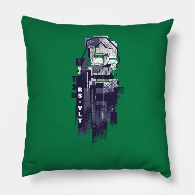 Teddy Roosevelt Glitch Pop Art Pillow by Mattgyver