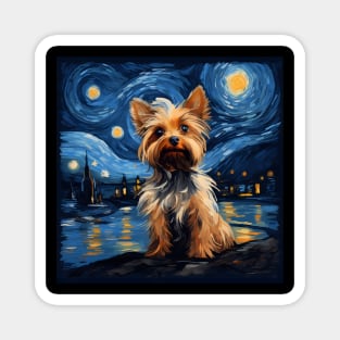 Yorkshire Terrier Starry Night Magnet