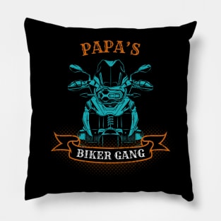 Papa's Biker Gang Father's Day Pillow