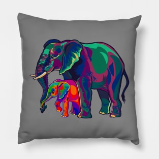 Mama Elephant and Baby Pillow