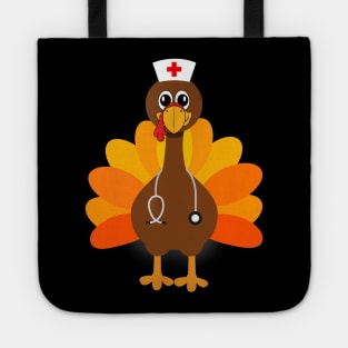 Thanksgiving Scrub Tops Women Turkey Nurse Holiday Nursing Shirt Tote
