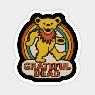 Grateful Dead Dancing Bear Rainbow Magnet