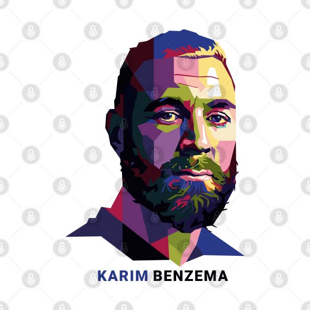 Benzema Pop Art Portrait by mursyidinejad