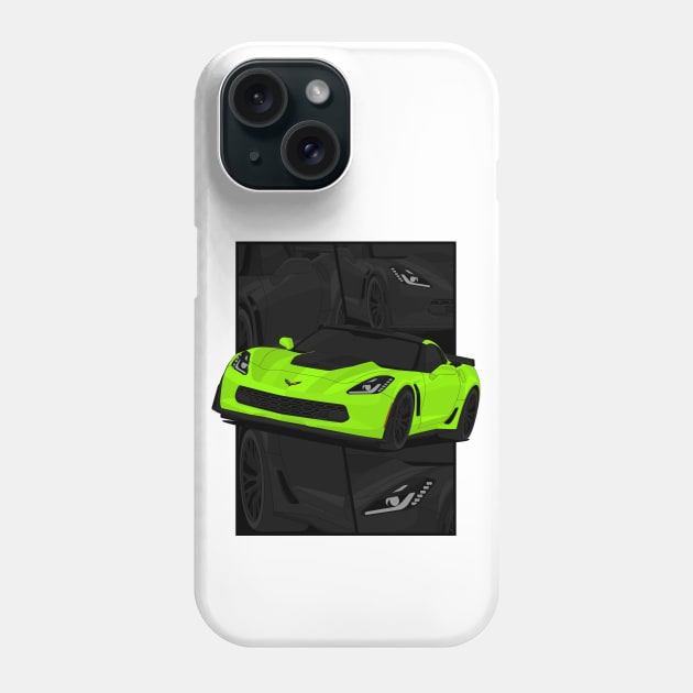 Z06 LIME Phone Case by VENZ0LIC