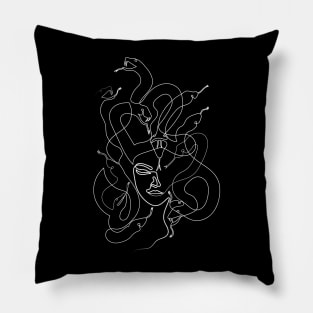 Medusa | One Line Drawing | One Line Art | Minimal | Minimalist Pillow