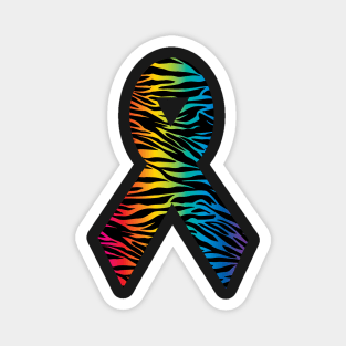 Awareness Ribbon - Rainbow Magnet