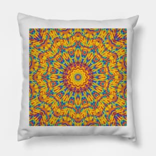 Vivid Colored Mandala Pillow