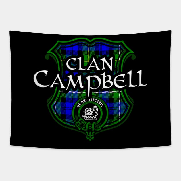 Campbell Sur Scottish Clan Tan Tapestry by HypeRamen