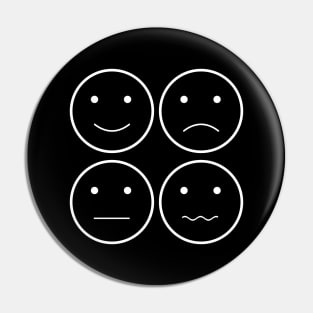 4 Moods Faces Grid Minimal Design (Lines Collection) Pin