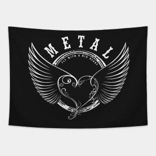 Metal Heart T-Shirts Tapestry