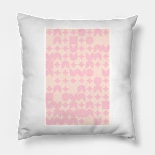 Soft Geometric Pattern - Flowers - Stars #6 Pillow