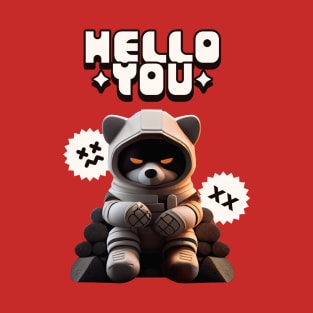 Hello You hooded racoon T-Shirt