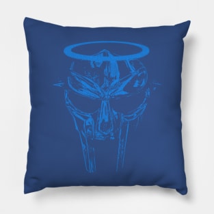 MF Doom Mask Angel Blue Pillow