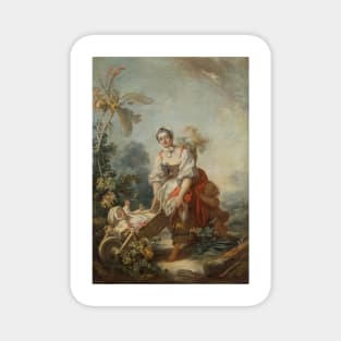 The Joys of Motherhood - Jean-Honoré Fragonard Magnet