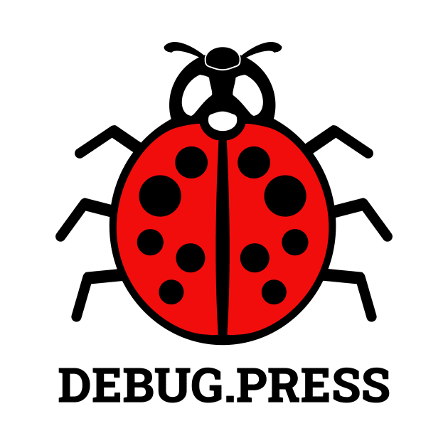 DebugPress: Ladybug with Website name by DebugPress