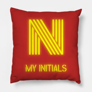 Letter N Letter Art Pillow