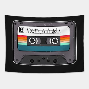 Music Cassette Nostalgia Vol.1 Retro Design Tapestry