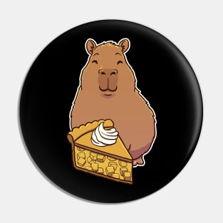 Capybara Apple Pie Slice Pin