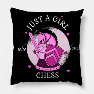 Just A Girl Who Loves Chess Pillow