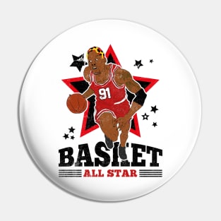 Rodman Basketball The Worm Chicago 91 All Star Pin