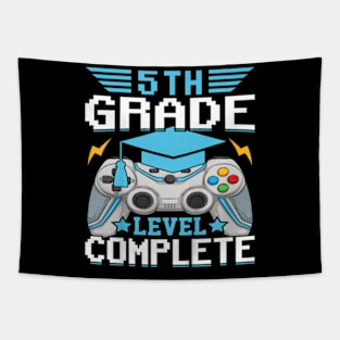 Kids 5Th Grade Level Complete Gamer Class Of 2024 Graduation Boys Tapestry