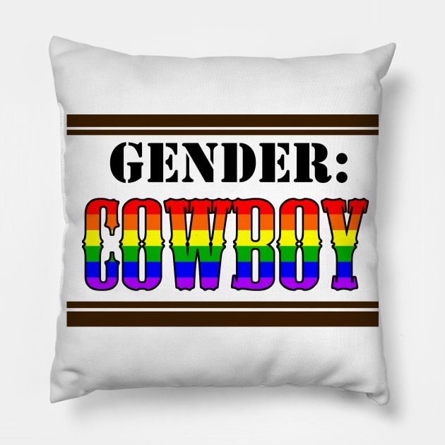 Gender: COWBOY - Rainbow Pillow by Akamaru01