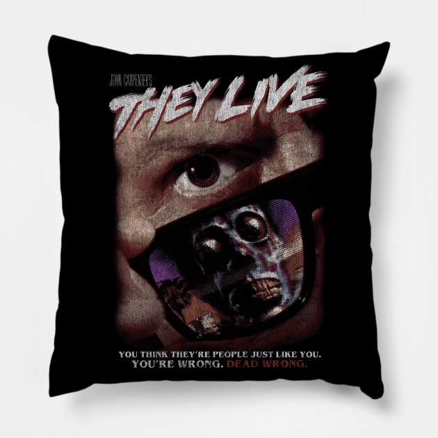 They Live, John carpenter, horror Pillow by StayTruePonyboy