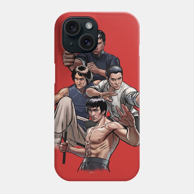 Kung Fu Quad Phone Case by ohshirtdotnet