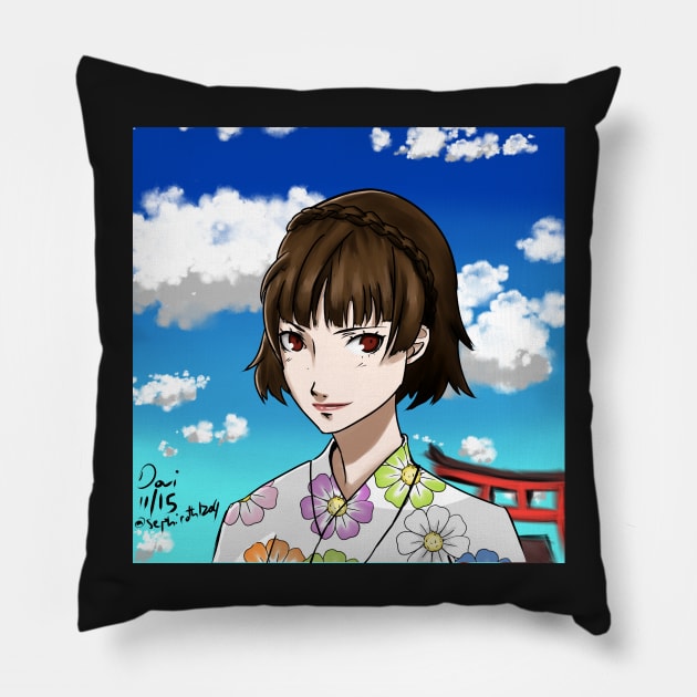 Makoto Niijima Pillow by Sephiroth1204