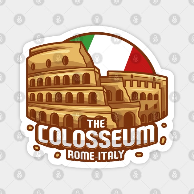 colosseum italy landmark Magnet by noorshine