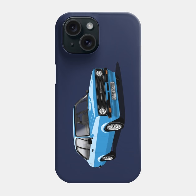 Ford Escort Mk 2 in olympic blue Phone Case by candcretro