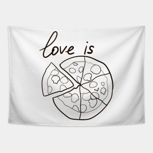 Love is ... pizza Tapestry