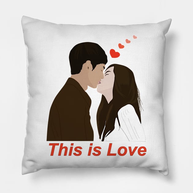 Man and woman kissing Pillow by GiCapgraphics