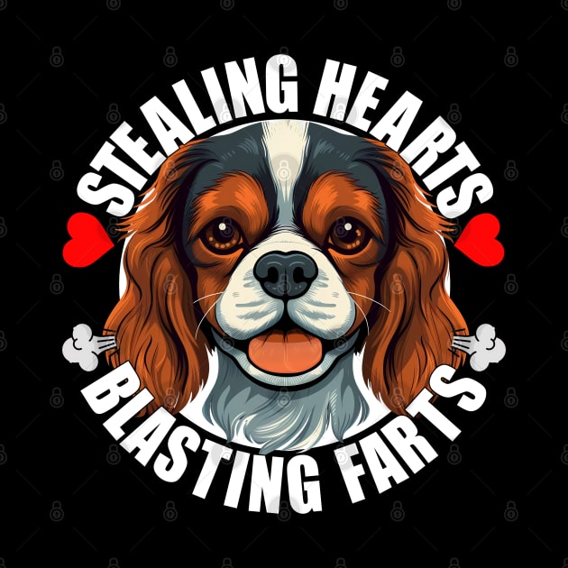 Funny Cavalier King Charles Spaniel Stealing Hearts Blasting Farts Dog Cute Puppy by Sports Stars ⭐⭐⭐⭐⭐