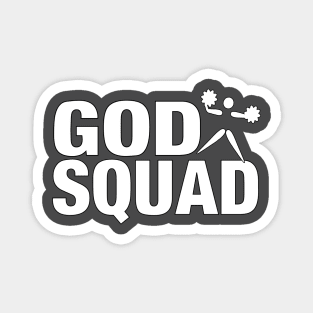 GOD SQUAD Cheerleader - White Letters Magnet