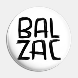 French Writer, Honore de Balzac Pin