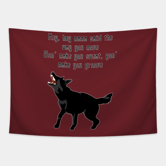 Black Dog Tapestry by Blitzitron25