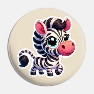 Zebra Kawaii Critter Cove Cute Animal A Splash of Forest Frolics and Underwater Whimsy! Pin