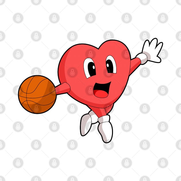 Heart Basketball player Basketball by Markus Schnabel