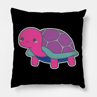 Bi Pride Turtle / Tortoise | Cute Design in Bisexual Flag Colors Pillow