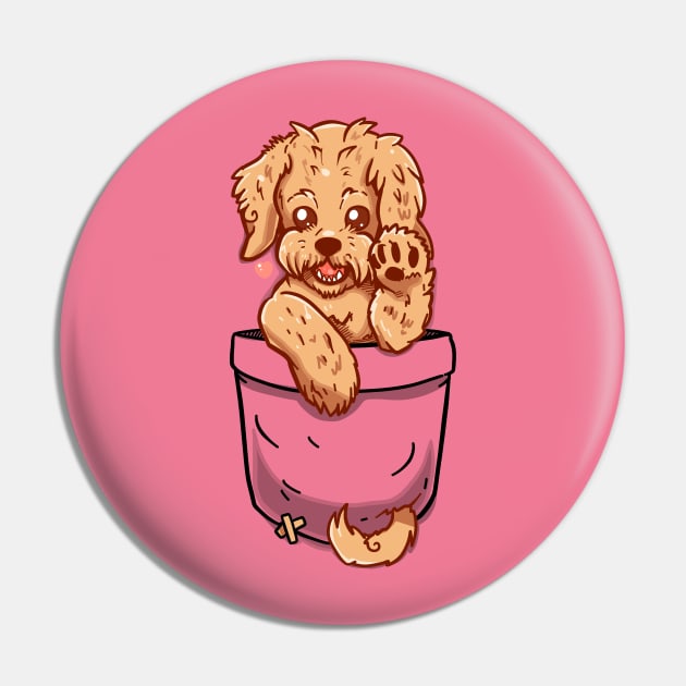 Pocket Labradoodle Puppy Pin by TechraPockets