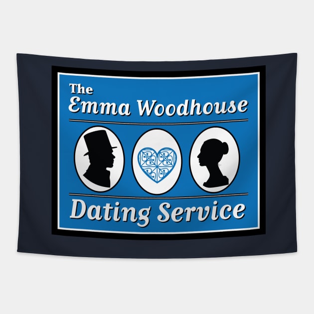The Emma Woodhouse Dating Service Tapestry by MrPandaDesigns