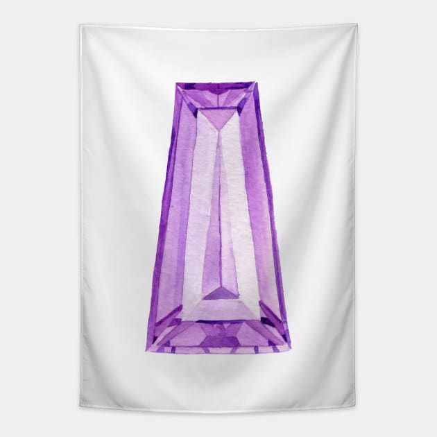 Tapered Baguette Amethyst Tapestry by Elizabeth Weglein Art