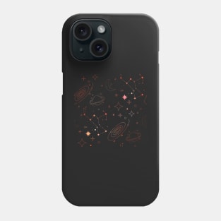 Red Galaxy Pattern Phone Case