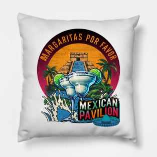 Drinking Margaritas in Mexico around the World Showcase Pillow