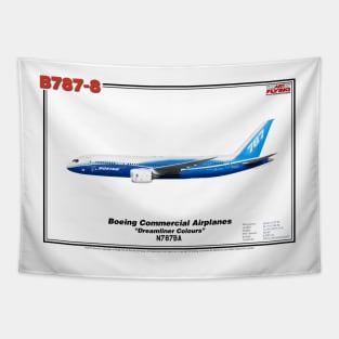 Boeing B787-8 - Boeing "Dreamliner Colours" (Art Print) Tapestry