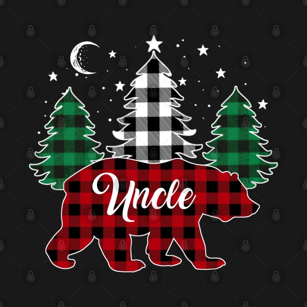 Uncle Bear Buffalo Red Plaid Matching Family Christmas by Marang