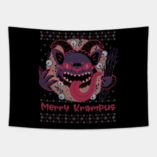 Merry Krampus Tapestry