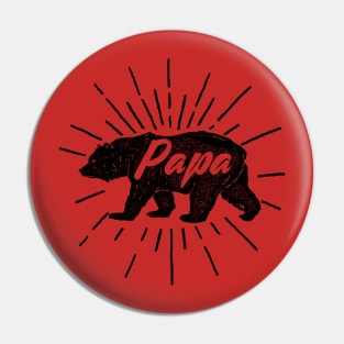 Papa Bear - Retro Father's Day design Pin