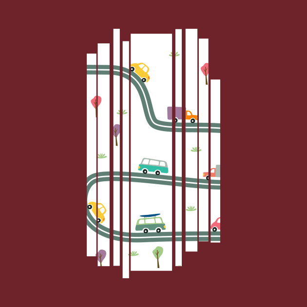 Cars driving illustration by SaturnPrints